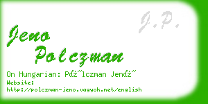 jeno polczman business card